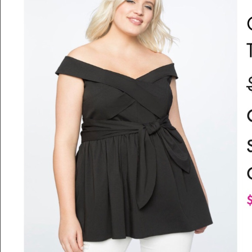 Off shoulder black top